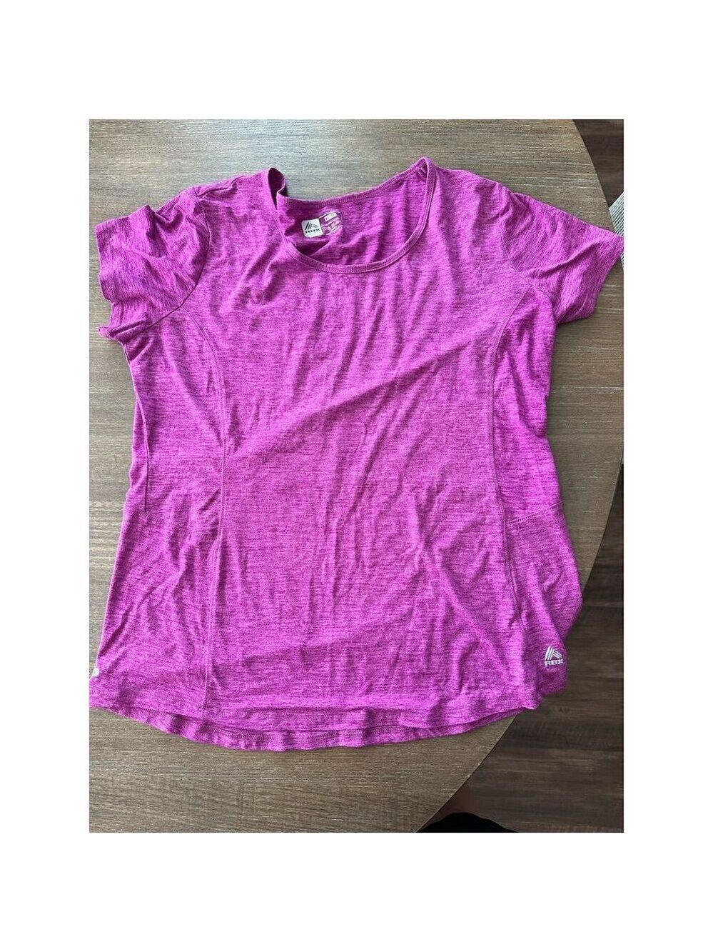 RBX Women's Activewear T-Shirt Pink Heather XL Moisture-Wicking Quick-Drying